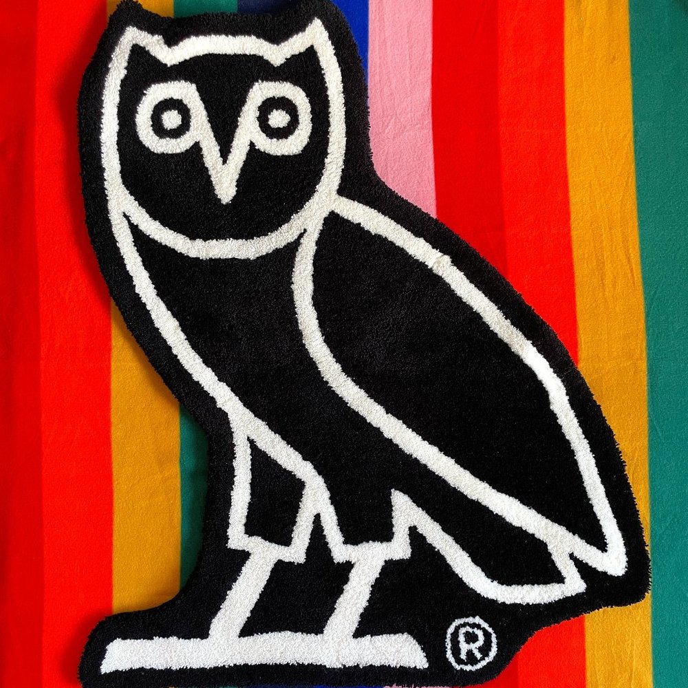 OVO Rug X Gallery 1950 OG Owl Carpet Mat October’s Very Own Black RARE
